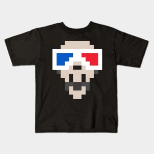 3d Glasses Skull Kids T-Shirt